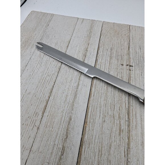 Utility All Purpose Carving Slicing Knife Serrated 2 Prongs 7" Blade Japan 12" - Picture 3 of 7